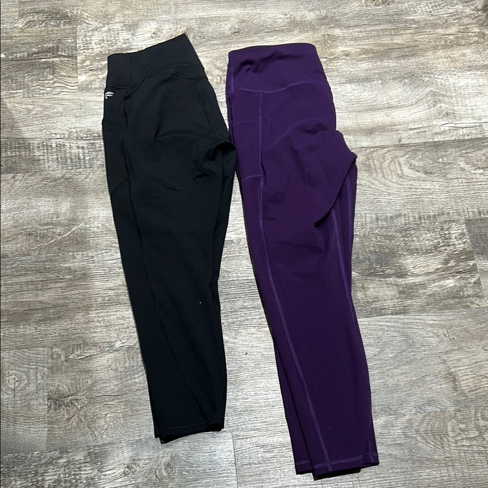 Fabletics black & Fenbay purple Leggings like new